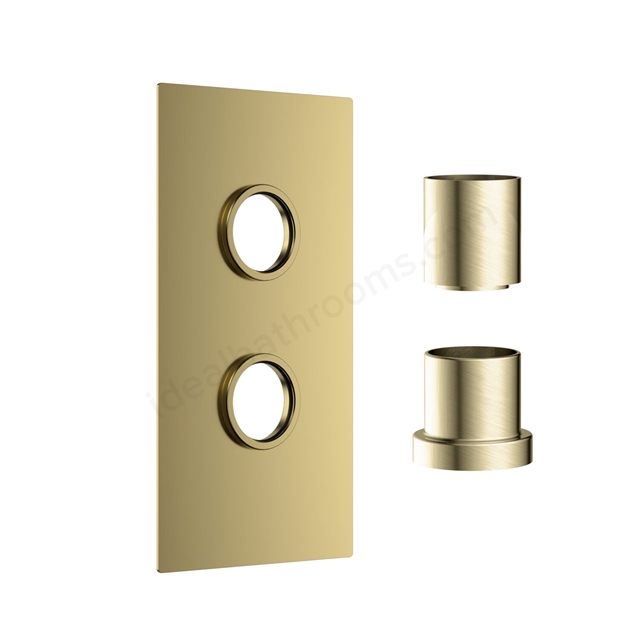 Scudo Concealed Plate (1 Outlet) - Brushed Brass