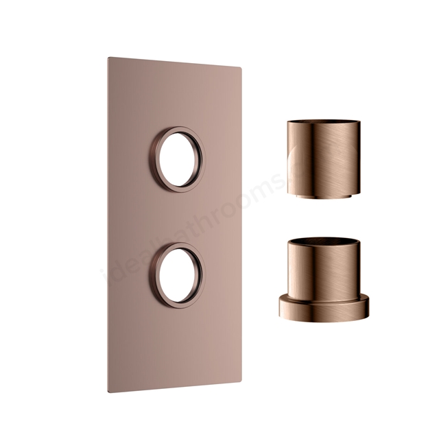 Scudo Concealed Plate (1 Outlet) - Brushed Bronze