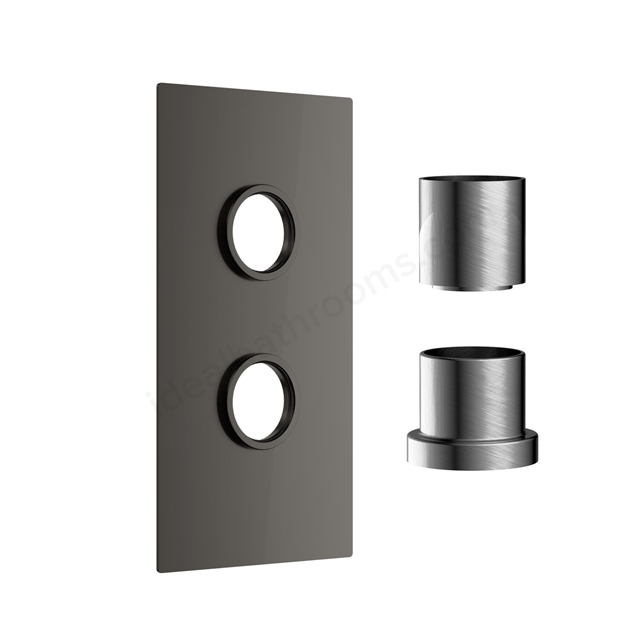 Scudo Concealed Plate (1 Outlet) - Gunmetal