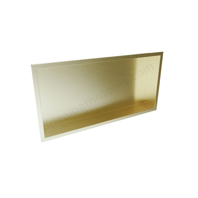 Scudo Inset Shower Niche 600X300Mm     Brushed Brass