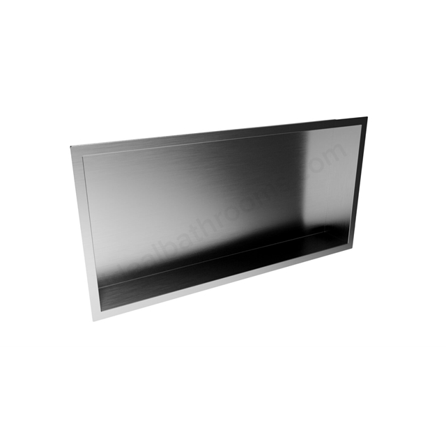 Scudo 600 x 300mm Inset Shower Niche - Gunmetal
