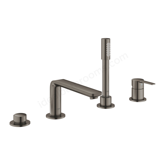 Grohe Lineare Ohm Bath 4-Hole single Lever Bath mixer Brushed Hard Graphite