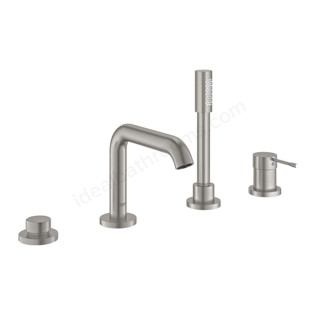 Grohe Essence 4-hole single-lever bath combination   Supersteel
