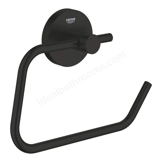 Grohe Essentials Toilet Paper Holder Without Cover Matte Black