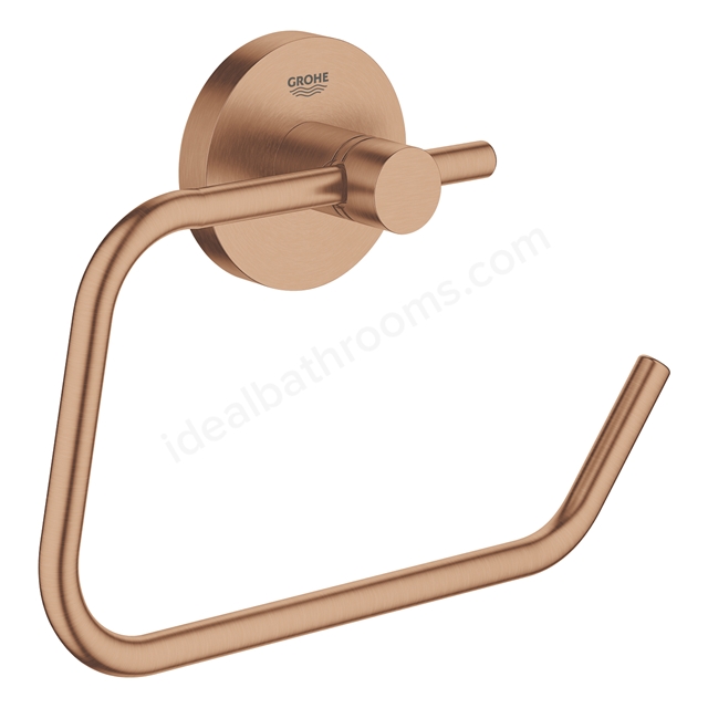 Grohe Essentials Toilet Paper Holder Without cover   Brushed Warm Sunrise