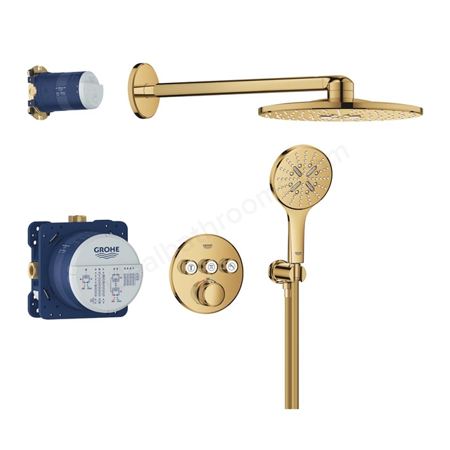 Grohe Grohtherm Smartcontrol Concealed Shower System With Rainshower Smartactive 310 Cool Sunrise