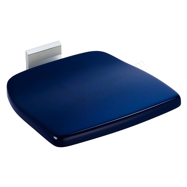 Armitage Shanks Care Plus folding shower seat; fixed height Blue