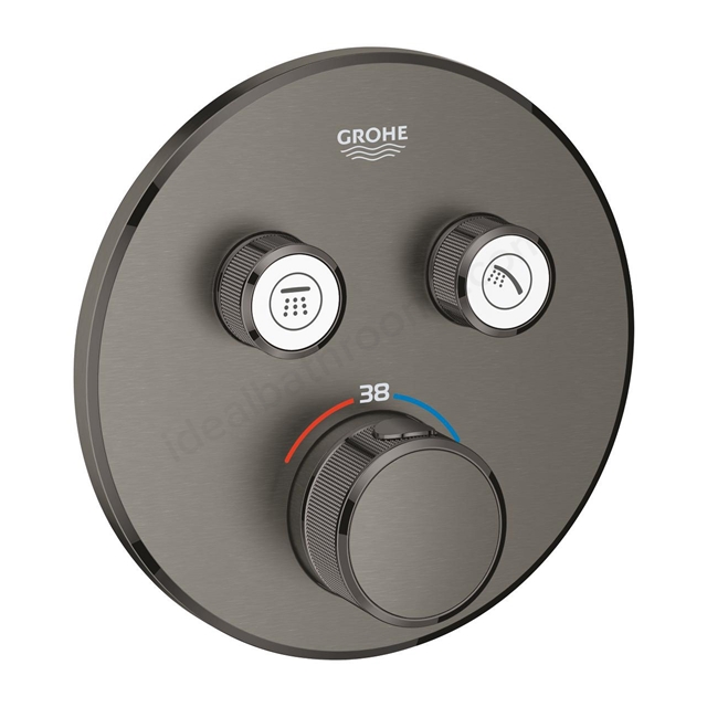 Grohe Grohtherm SmartControl Thermostat for concealed installation with 2 valves Brushed Hard Graphite
