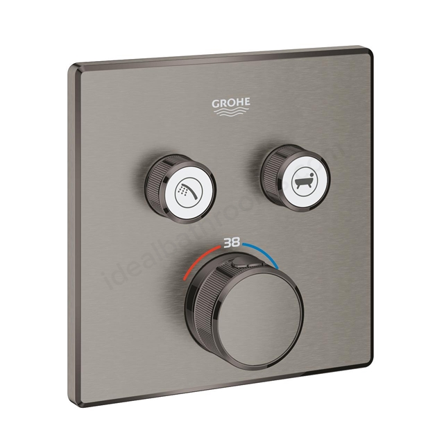 Grohe Grohtherm SmartControl Thermostat for concealed installation with 2 valves Brushed Hard  Graphite
