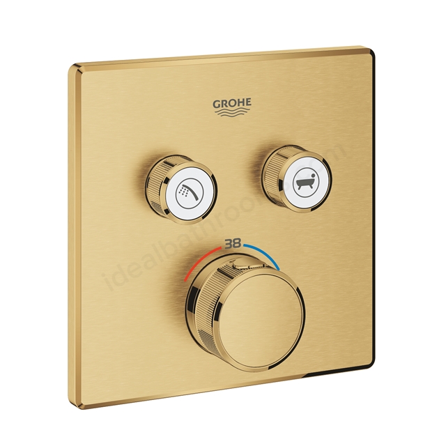 Grohe Grohtherm SmartControl Thermostat for concealed installation with 2 valves Brushed Cool sunrise