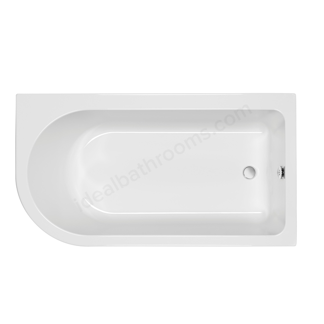 Carron Status 1550 x 850mm Shower Bath - Left Handed Carronite