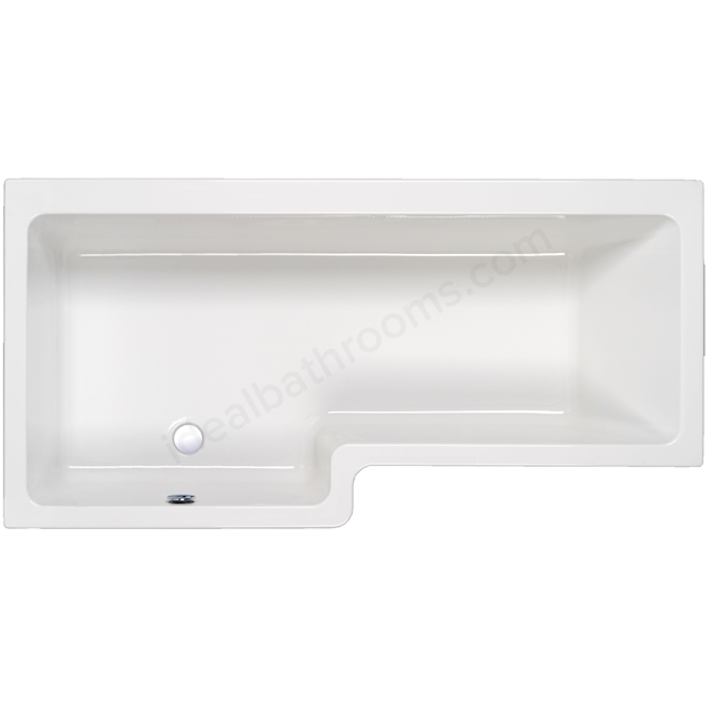 Carron Quantum 1700mm Shower Bath - Left Handed Carronite