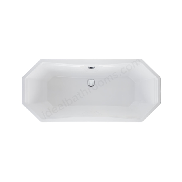 Carron Highgate Carronite 1750x800mm Freestanding Bath- Black overflow only