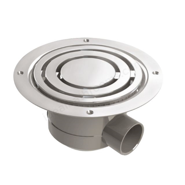 Swan By Impey Vinyl Floor Gulley Horizontal Outlet - Chrome