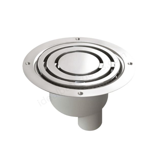 Swan By Impey Vinyl Floor Gulley Vertical Outlet - Chrome