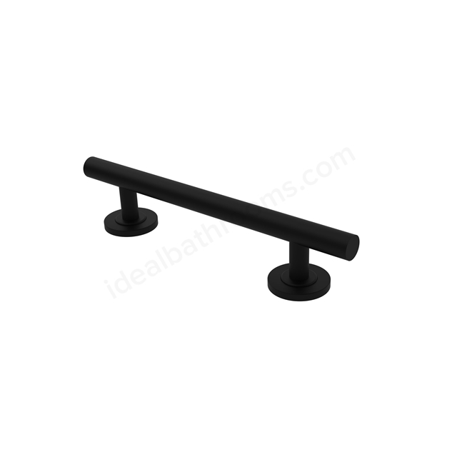 Fitzroy of London Stainless Steel 450mm Concealed Grab Rail - Matt Black