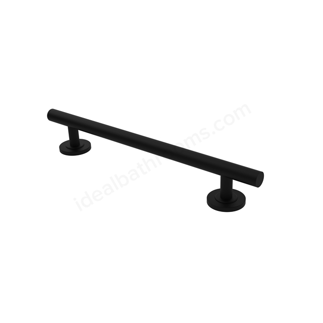 Fitzroy of London Stainless Steel 600mm Concealed Grab Rail - Matt Black