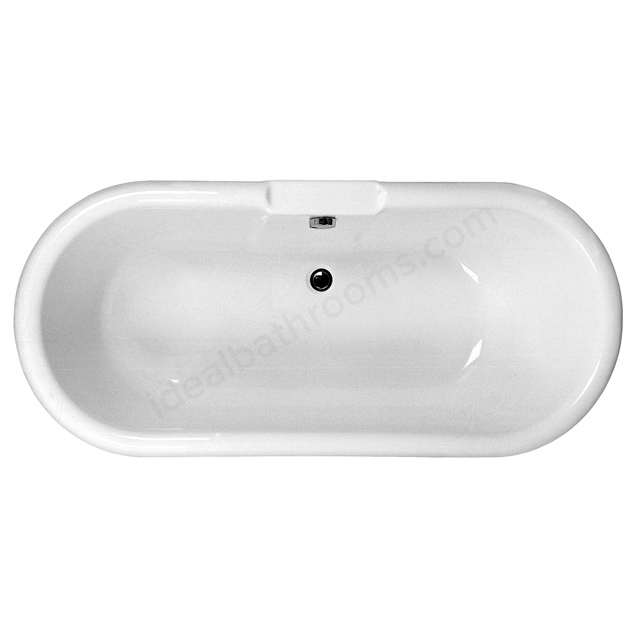 Carron Ascoli Inset 1700mm x 750mm Double Ended Carronite Bath - White
