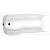 Carron Delta 1600mm Left Handed Shower Bath - White