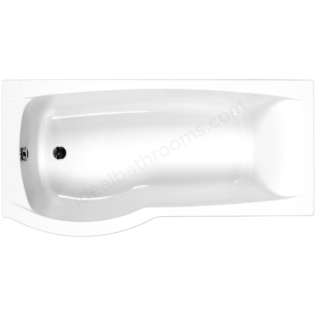 Carron Delta 1700mm Left Handed Shower Bath - White