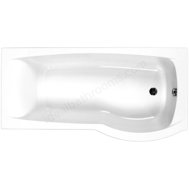 Carron Delta 1700mm Right Handed Shower Bath - White