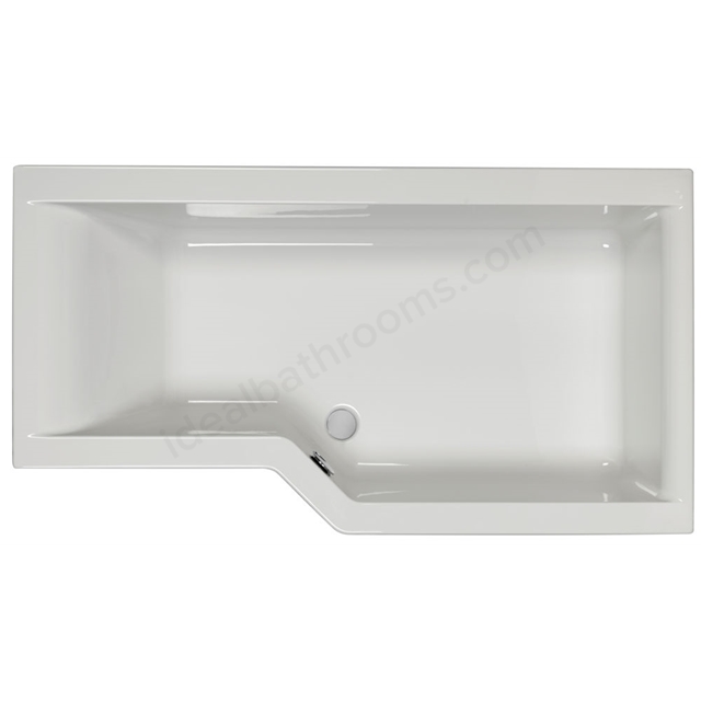 Carron Edge 1575mm Right Handed Shower Bath - White