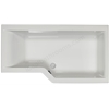 Carron Edge 1675mm Right Handed Shower Bath - White
