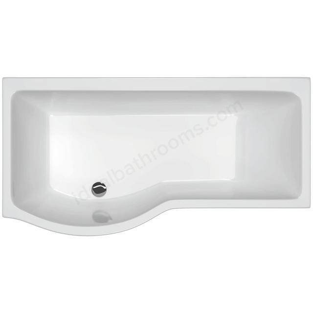 Carron Brio 1650mm Left Handed Shower Bath - White