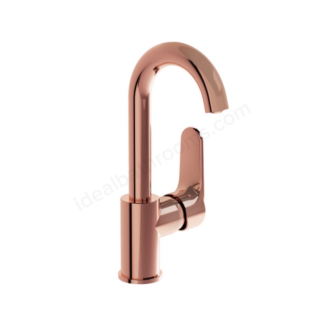VitrA Root Round Basin Mixer Soft Copper Basin Mixer , With Swivel Spout