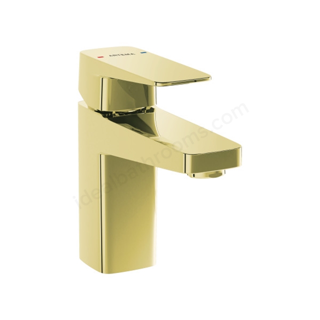 VitrA Root Square Basin Mixer Soft Gold Basin Mixer