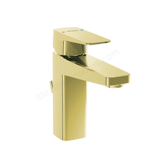 VitrA Root Square Basin Mixer Soft Gold Basin Mixer With Pop-Up