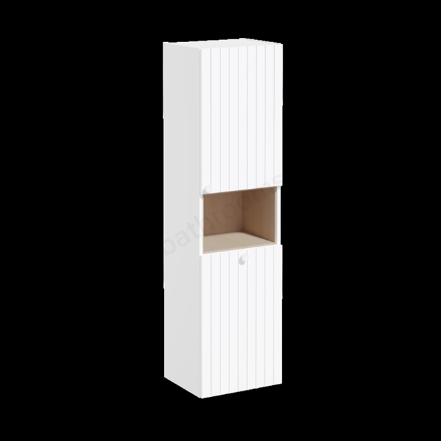 VitrA Root Groove Short Matt White Tall Uni with Laundry Basket - 40cm Right-hand hinged