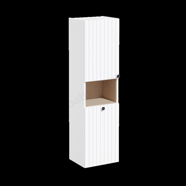 VitrA Root Groove Short unit with laundry basket Matt White, with laundy basket, Left
