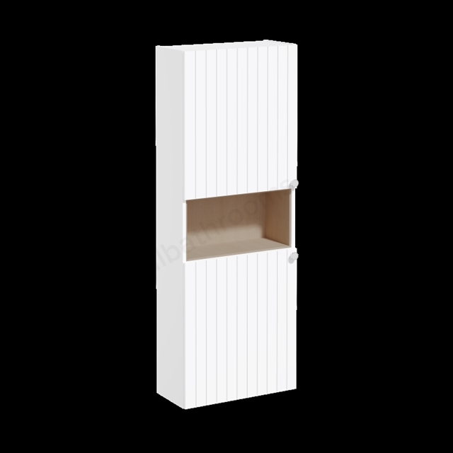 VitrA Root Groove Compact Short Matt White Tall Unit - 55cm Left-hand hinged