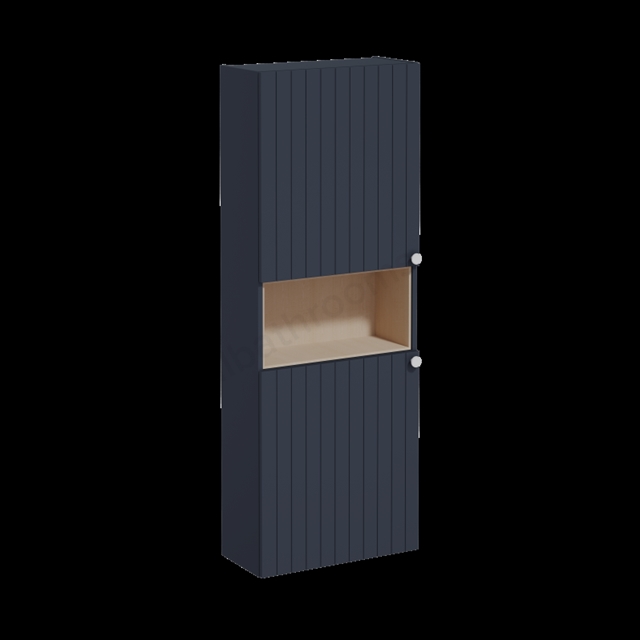 VitrA Root Groove Short Compact Matt Dark Blue Tall Unit - 55cm Left-hand hinged