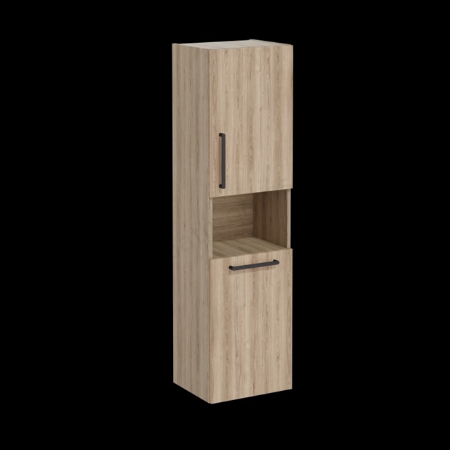 VitrA Root Flat Tall Unit Natural Oak, with laundy basket, Right