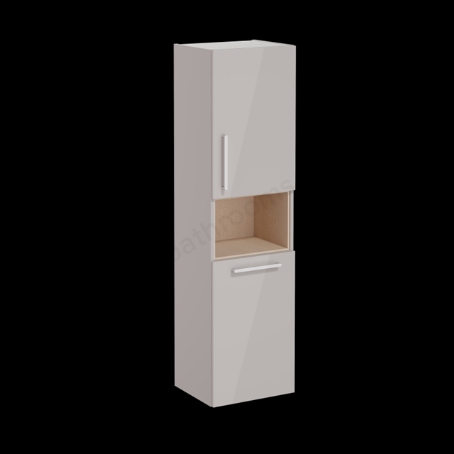VitrA Root Flat Tall Unit Sahara Beige High Gloss, with laundy basket, Right
