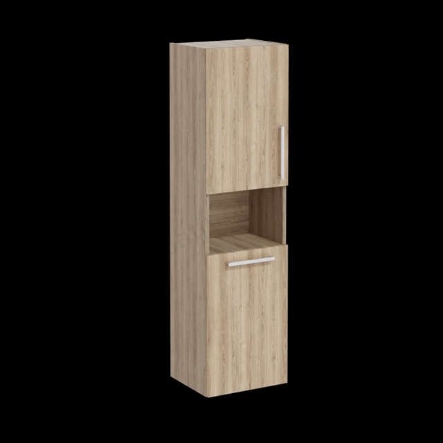 VitrA Root Flat Tall Unit Natural Oak, with laundy basket, Left