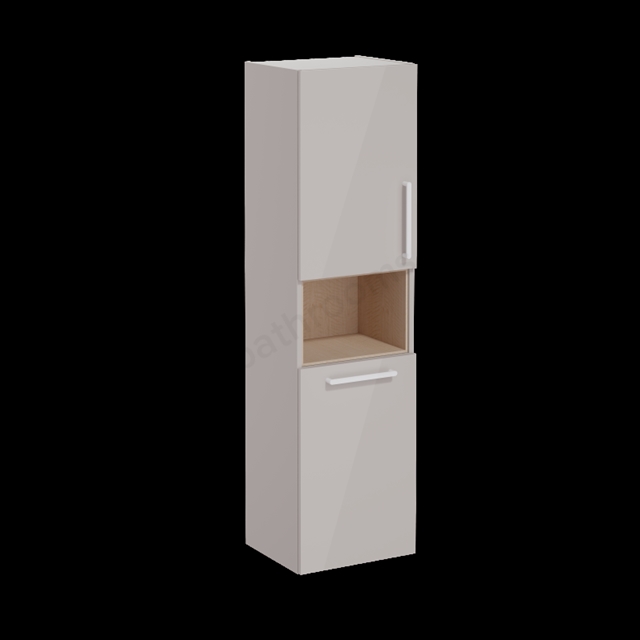 VitrA Root Flat Tall Unit Sahara Beige High Gloss, with laundy basket, Left