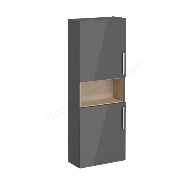 VitrA Root Flat Tall Unit Anthracite High Gloss, -Left