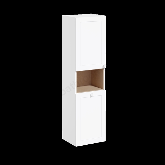 VitrA Root Classic Tall Unit Matt White, with laundy basket, Left