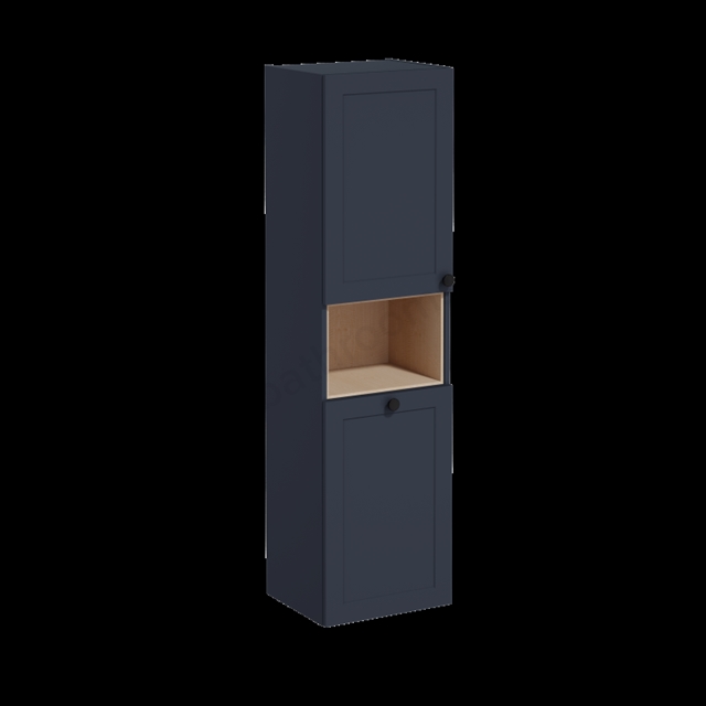 VitrA Root Classic Tall Unit Matt Dark Blue, with laundy basket, Left