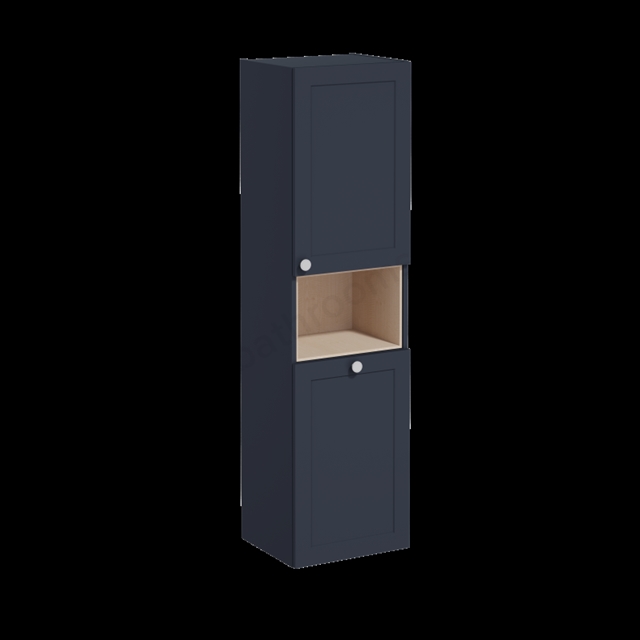 VitrA Root Classic Tall Unit Matt Dark Blue, with laundy basket, Right