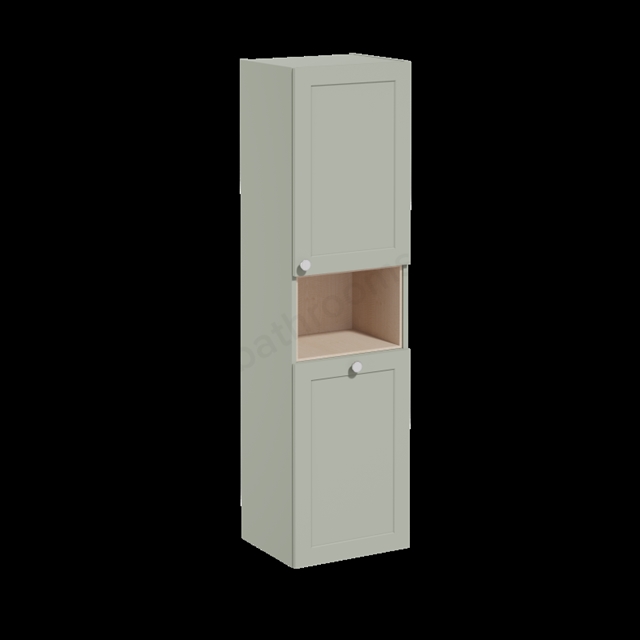 VitrA Root Classic Tall Unit Matt Retro Green, with laundy basket, Right