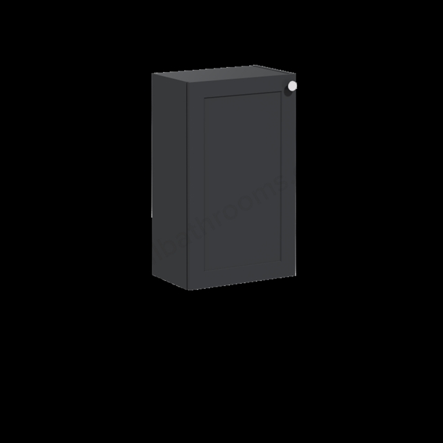 VitrA Root Classic Compact Matt Graphite Lower Unit - 40cm Left-hand hinged