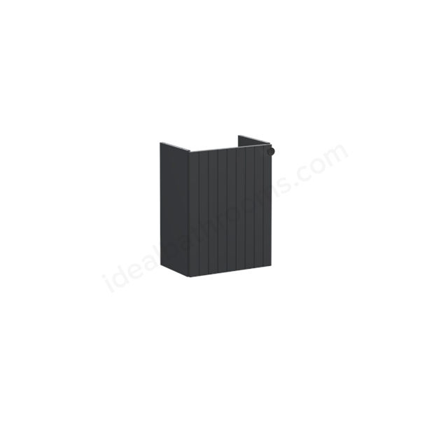 VitrA Root Groove Washbasin Unit Matt Graphite, with right tap hole, without washbasin, Left