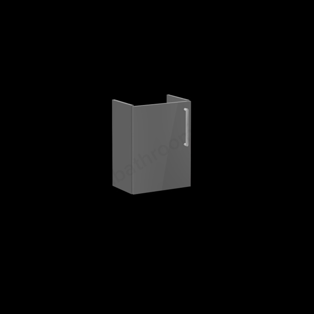 VitrA Root Flat Washbasin Unit Anthracite High Gloss, with right tap hole, without washbasin, Left