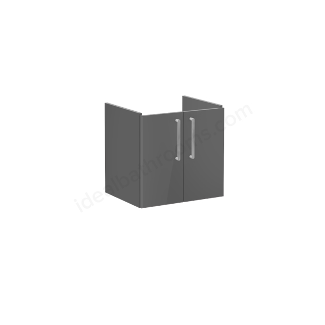 VitrA Root Flat Washbasin Unit Anthracite High Gloss; without washbasin