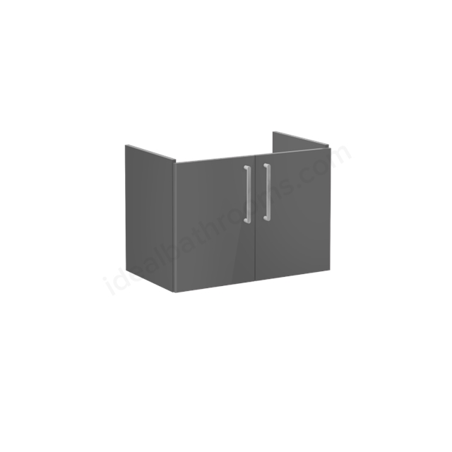 VitrA Root Flat Washbasin Unit Anthracite High Gloss; without washbasin