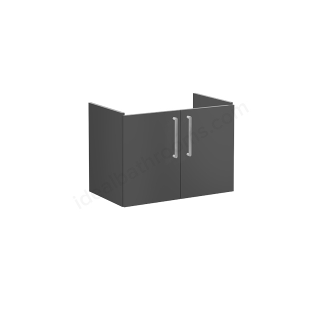 VitrA Root Flat Washbasin Unit Matt Storm Grey; without washbasin